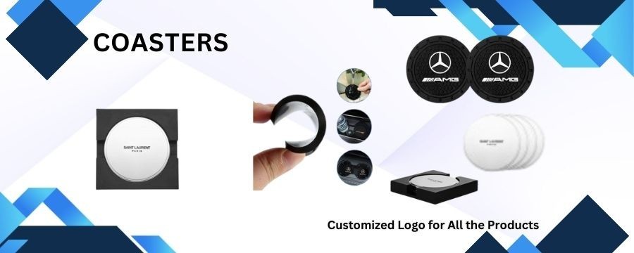 Custom Logo Coasters for Promotional Gifts Leather Coasters with Logo for Business Promotions
