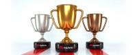 atacadista oferece prêmios personalizados ou troféu para a empresa