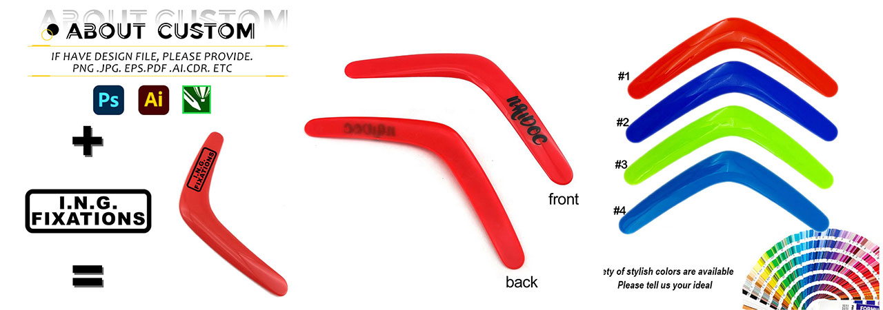 Custom Boomerang V-Shape Plastic Personalized Outdoor