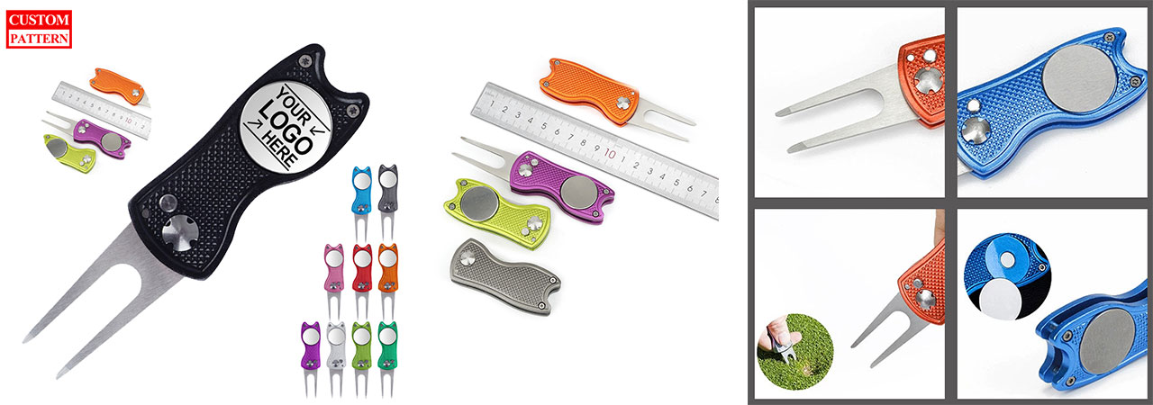 where to customized Custom Metal Pitch Fork Divot Tool