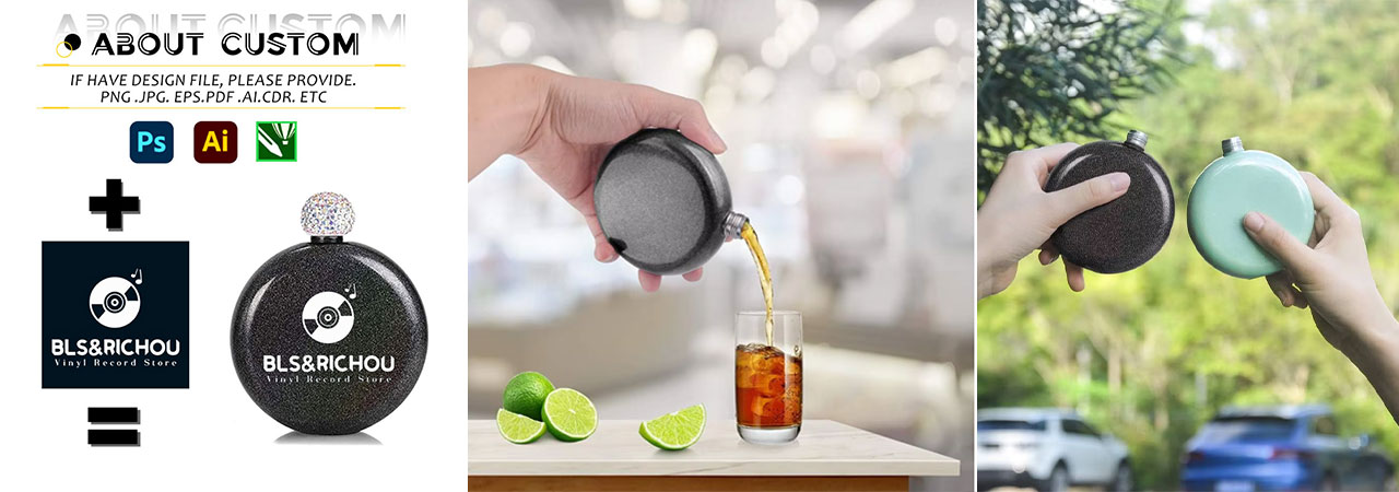 how-to-customized-Round-Stainless-Steel-Custom-Liquor-Flask