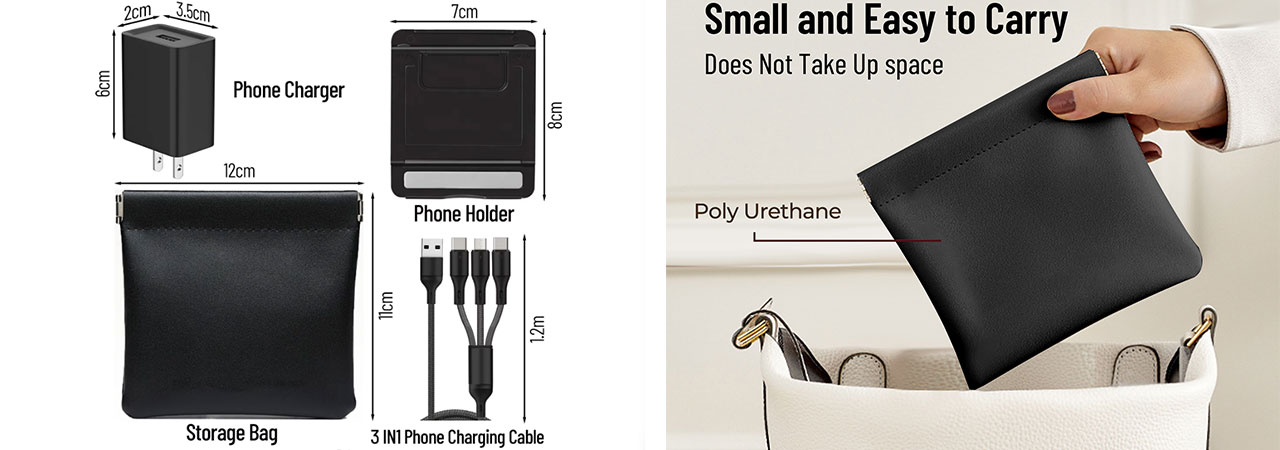 Gift-Set-Storage-Bag-with-3-in-1-Charger-Cable-USB-Adapter