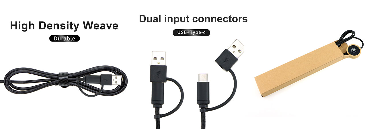how-to-customized-Promotional-Gifts-Set-Nylon-Braided-5-in-1-Dual-Input-USB-Type-C
