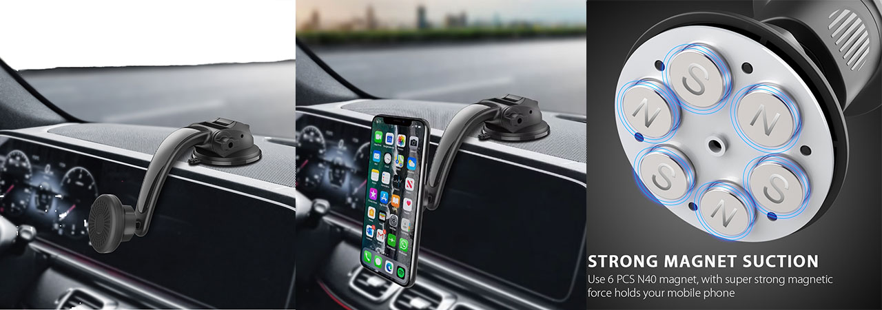 how-to-customized-Universal-Magnetic-Car-Mount-with-Suction-Cup