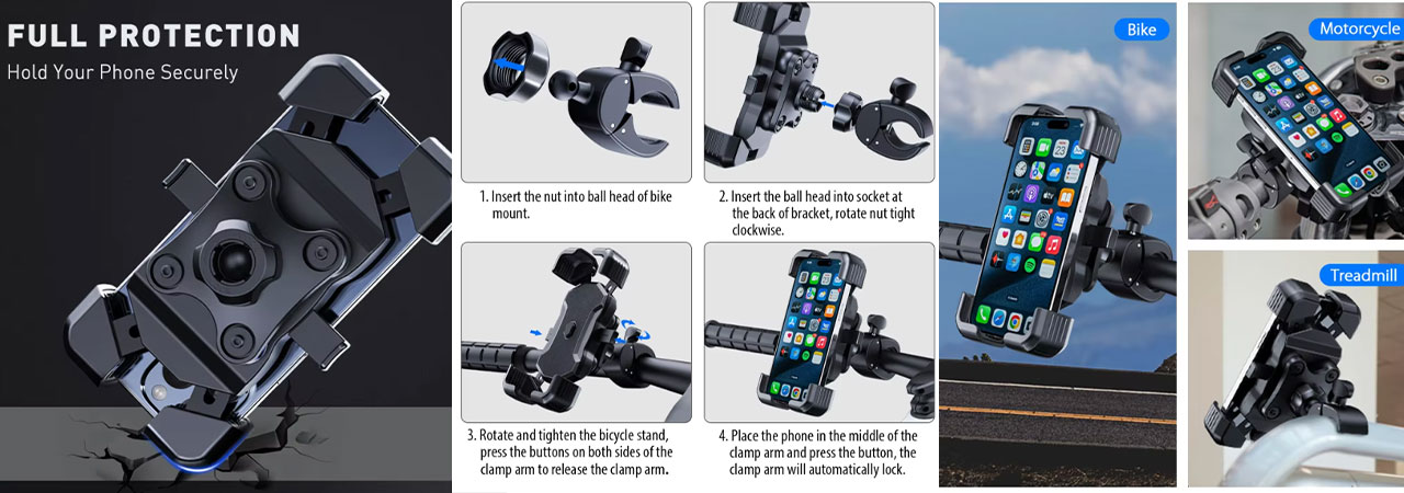 how-to-customized-Universal-Motorcycle-Phone-Mount