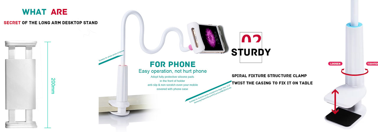 long arm phone mount