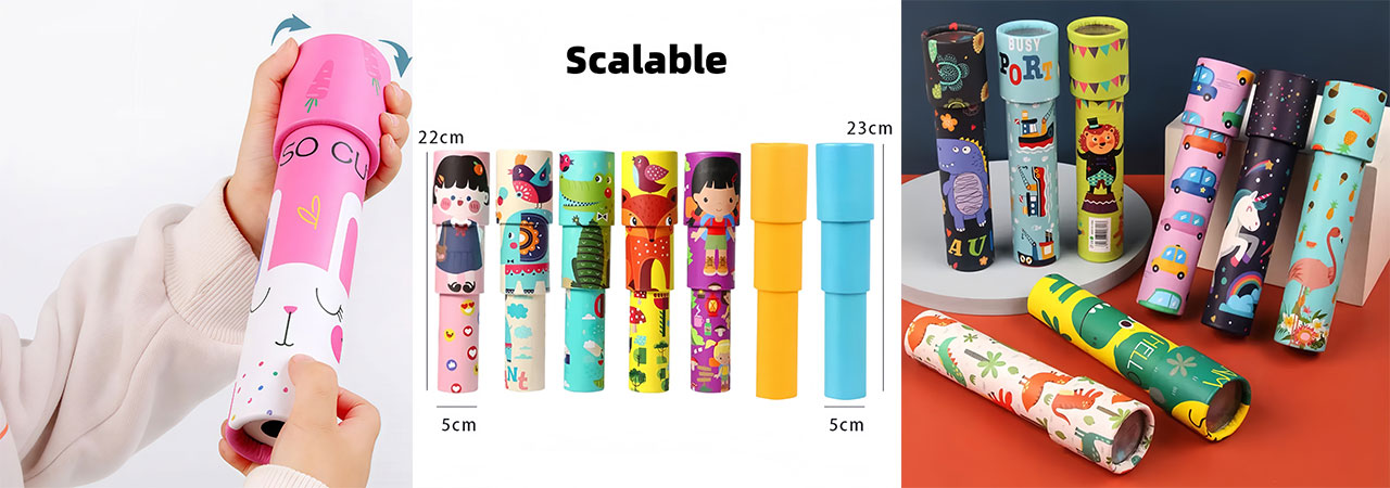 Personalized Kaleidoscope Paper Tumble Tube