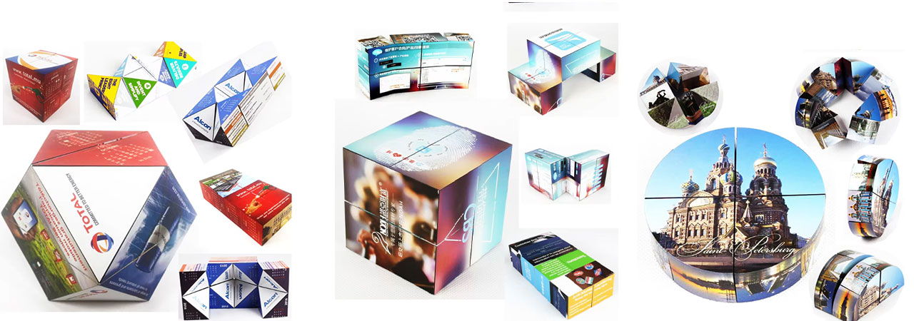 Folding Photo Cube Magnetic Cylinder Puzzle