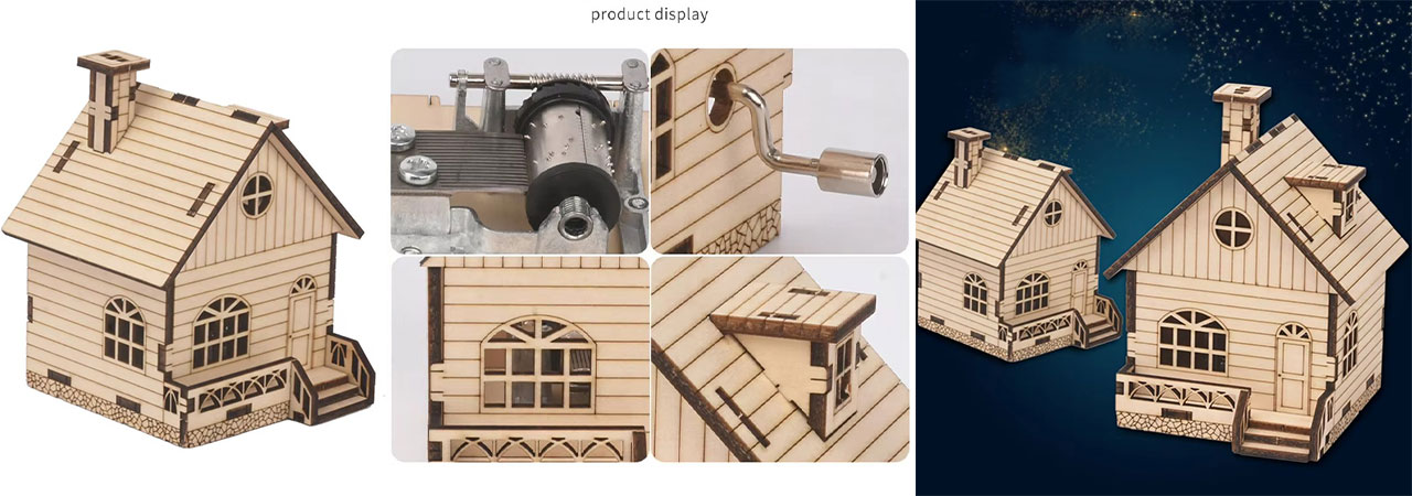 Wooden Music Carousel Model Puzzle