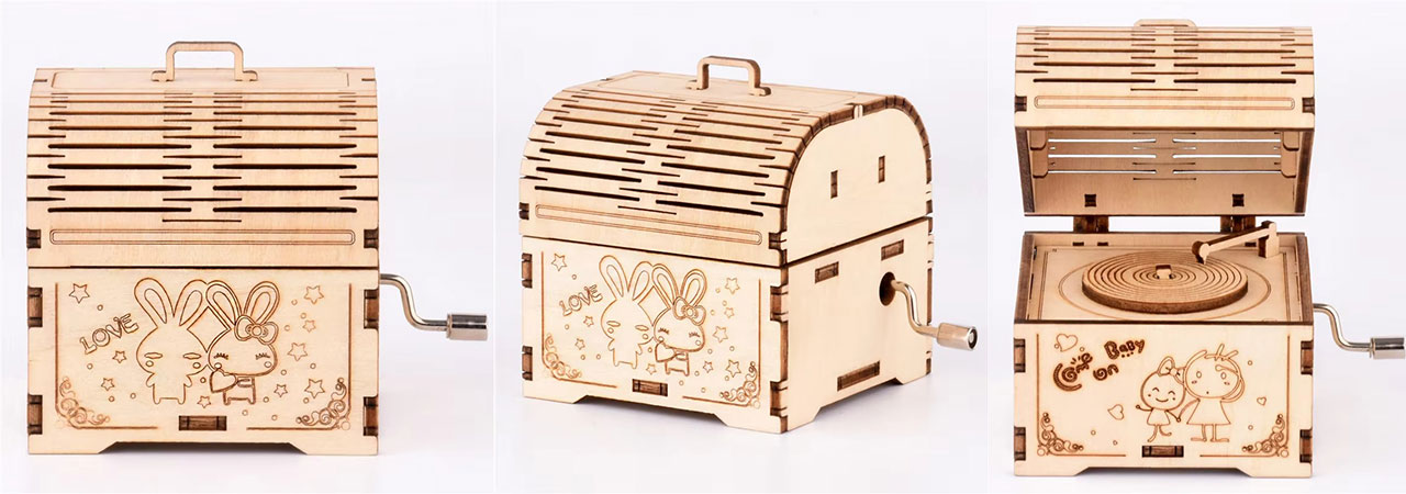 Childrens Wooden Jewellery Box DIY Handmade