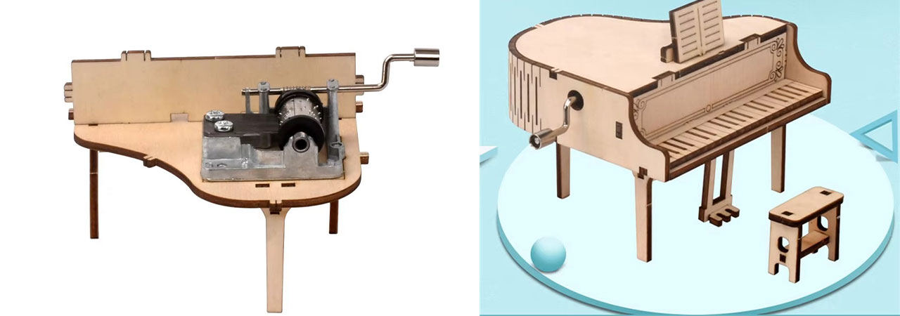 Wood Trick Music Box Three-dimensional Puzzle