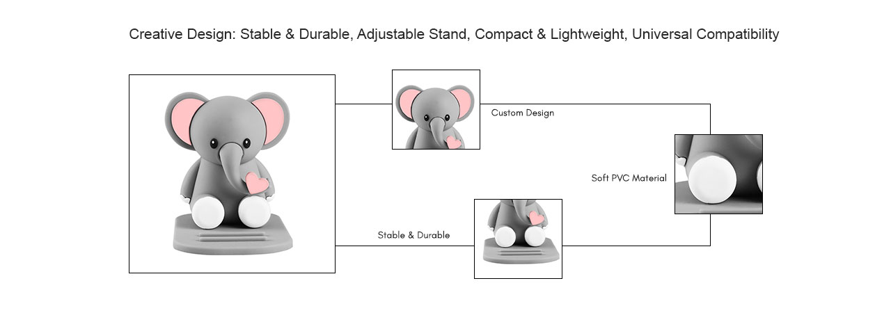 how-to-customized-pvc-elephant-phone-stand