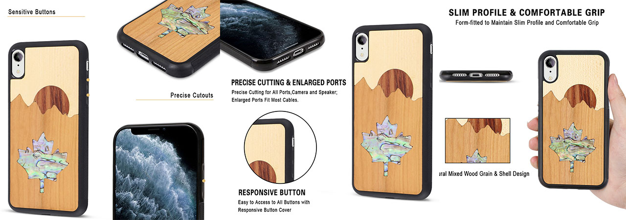 wood shell phone case
