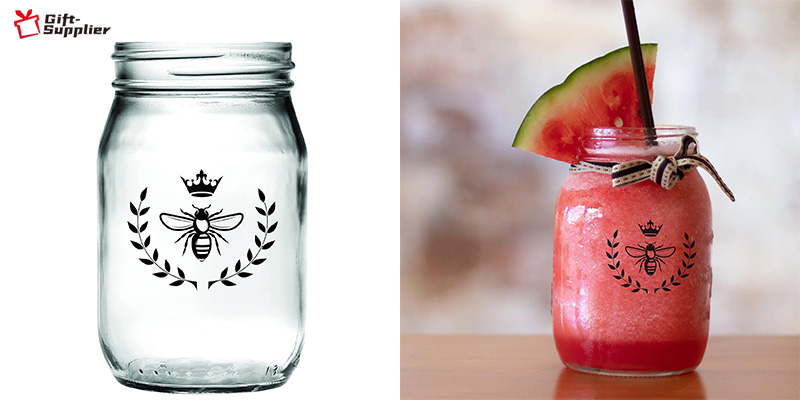 how to put your logo Mason Jars