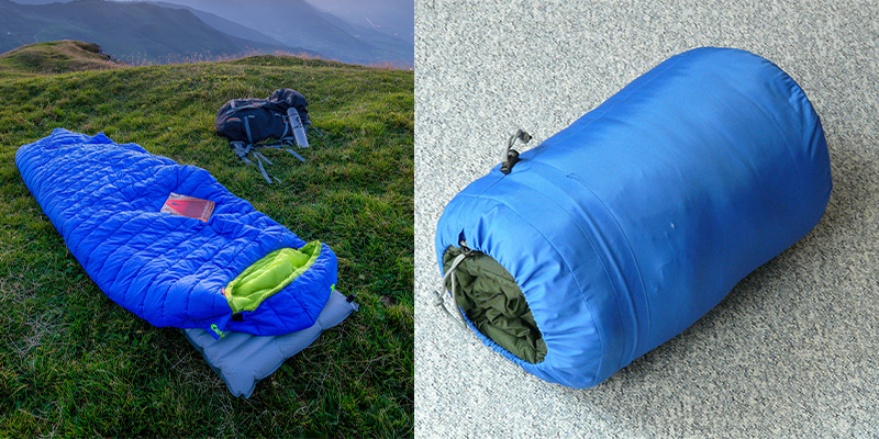 custom Single Camping Sleeping Bags Blue