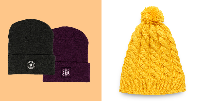 custom winter fashion knitted hat