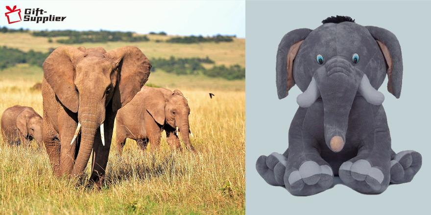 African Elephant Simulation Plush Toy Elephant Gift