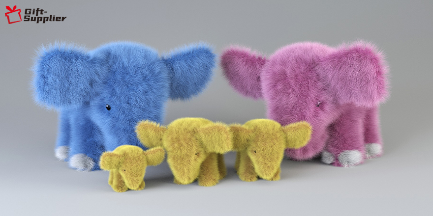 mini elephant plush toy gift customization