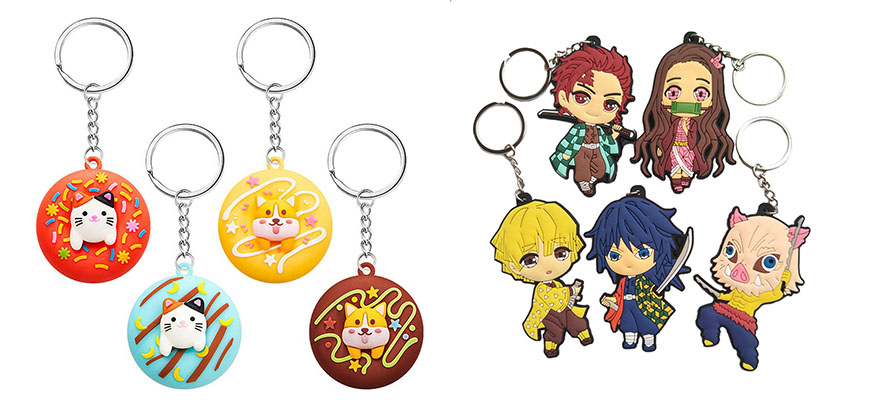 Soft PVC keychains Forever Anime Deigns cheap promotional gifts