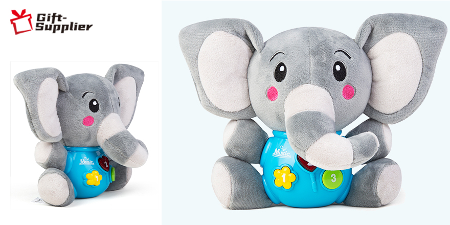 Children language learning gifts personalised elephant soft toy