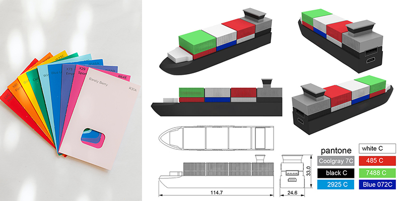 Customized rubber ship ornaments for shipping companies