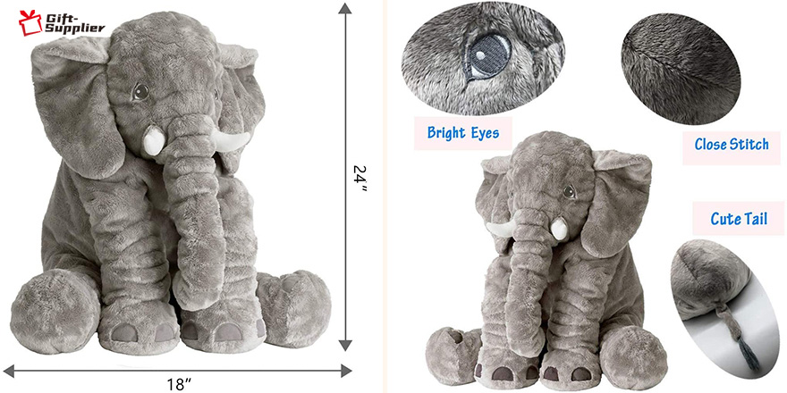 24 inch high quality plush elephant toys