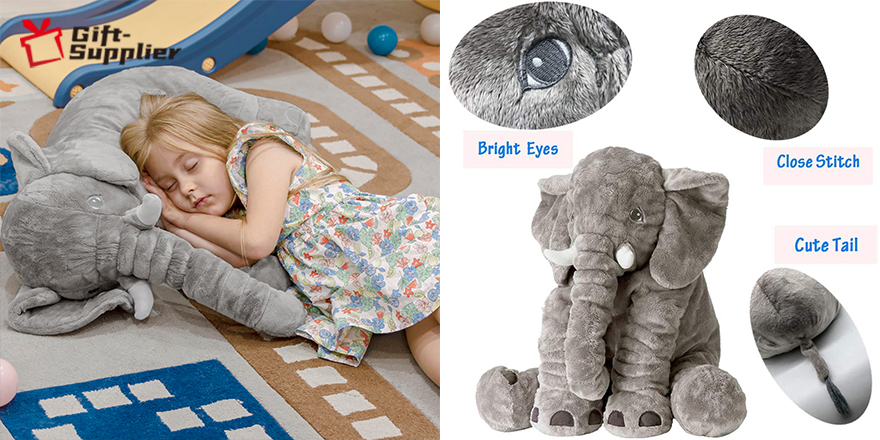 Plush elephant toys custom wholesale