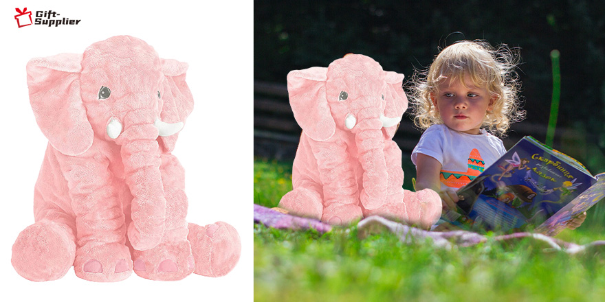 Customized promotional product pink elephant plush toys