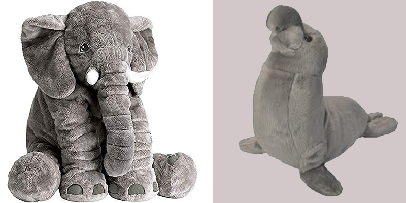 Grey Plush Animal Stuffed Toy Customization
