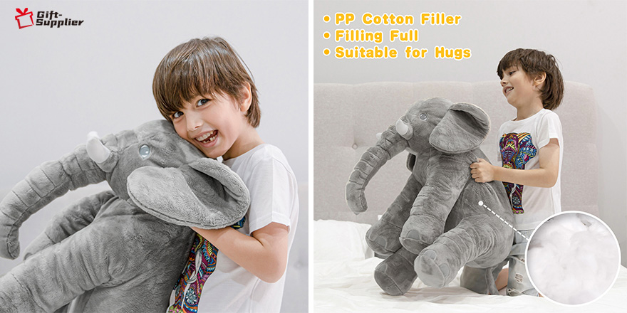 Homily brand childrens large sized gray elephant plush toys