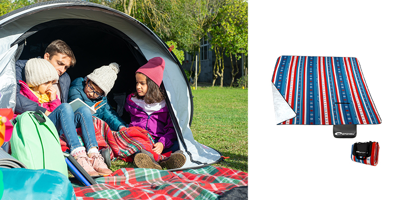 best selling Camp blanket branded with logo