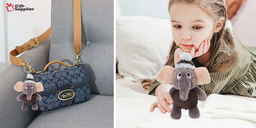 Where to buy gray elephant plush toy key chain