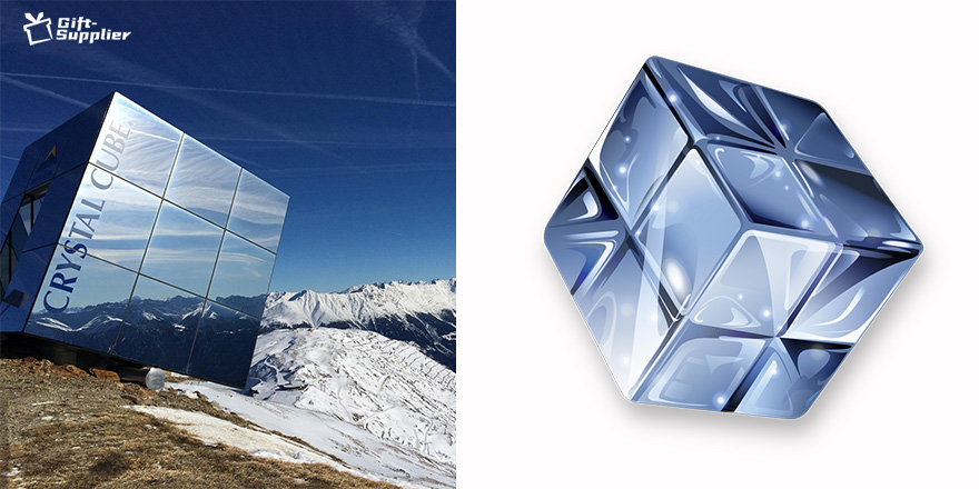 Customized high quality crystal acrylic cube
