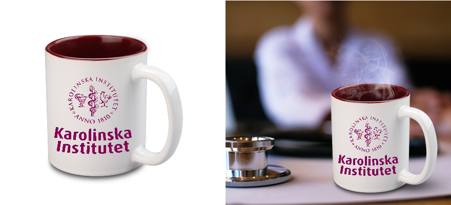 family personalized mug with corporate logo most used in winter holiday