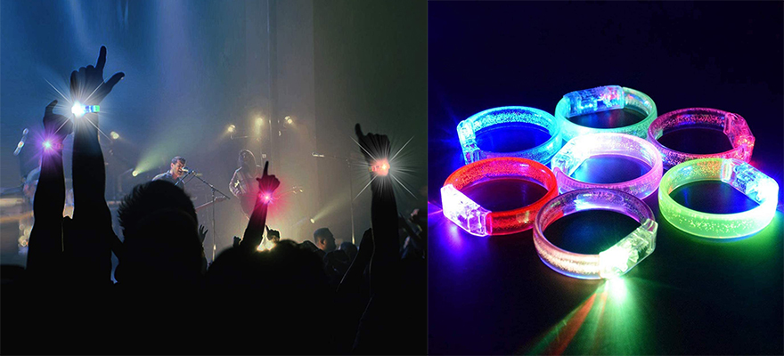 fashion design with light up wristband for party night