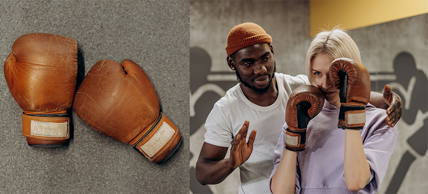 A pair of boxing gloves gifts for boxing to protect yourself
