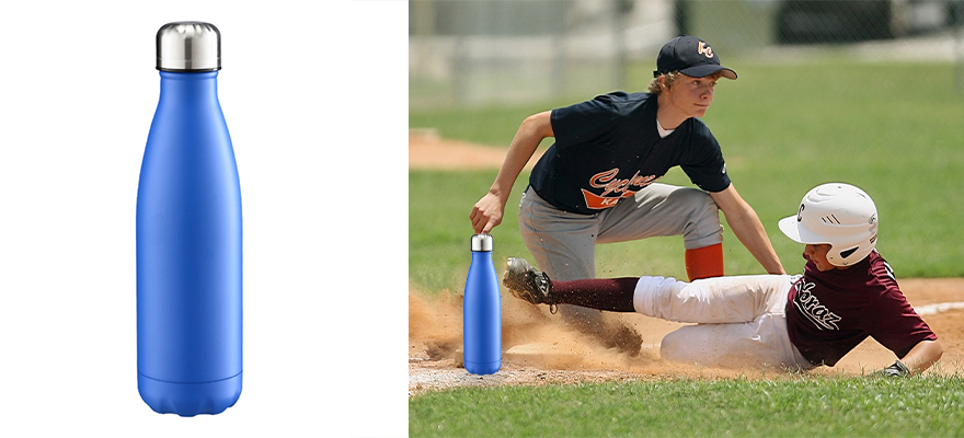 Water bottles promotional items as gift in baseball match