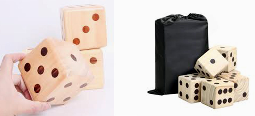 Oversize Wooden Yard Dice Game funny gift items price under 50 dollar