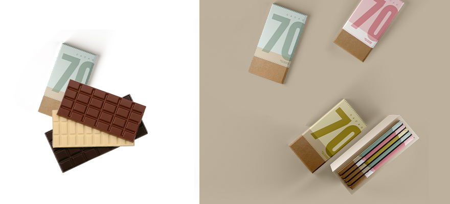 la barre de chocolat cadeau personnalisée obtient leurs noms imprimés sur des emballages de chocolat