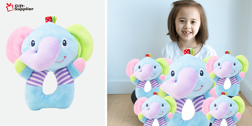 Cute baby elephant childrens pillow plush toys