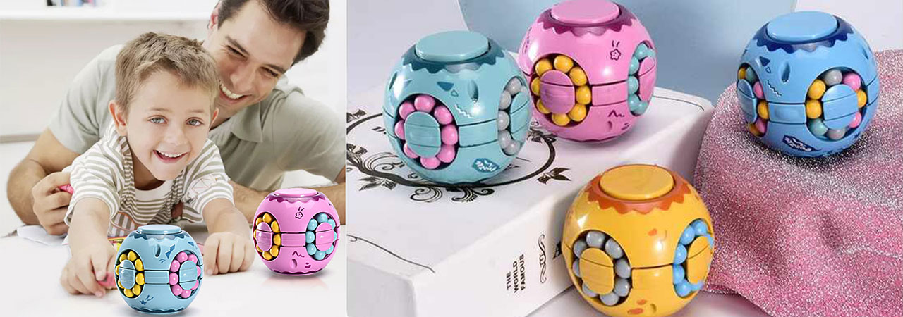 how to customized Puzzle Ball Creative Rotating Magic Bean Hand Spinner