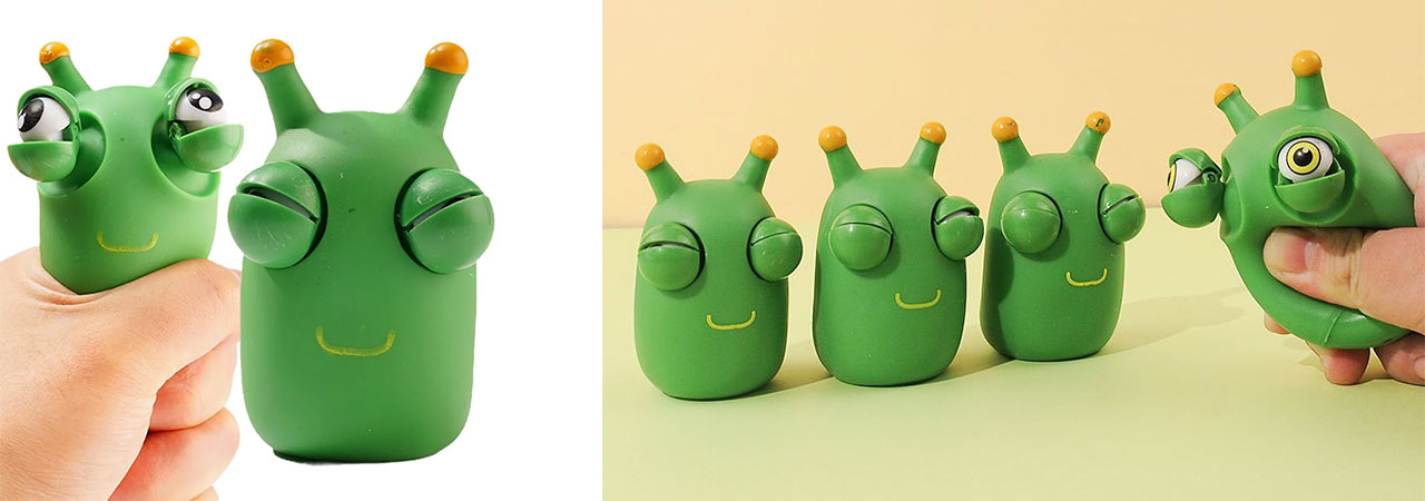 how-to-customized-Green-Slug-Fidget-Squeeze-Toys