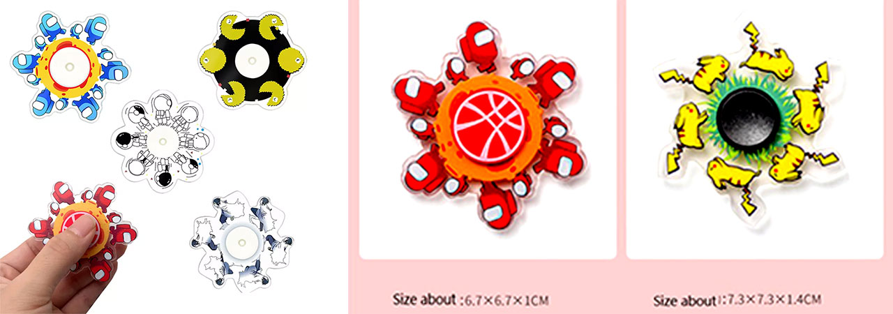 why-choose-Acrylic-Hand-Spinner-Anime-Running-Stress-Relief