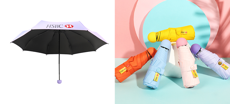 Erfolgreicher Koffer mit individuellen Werbegeschenken Regenschirme