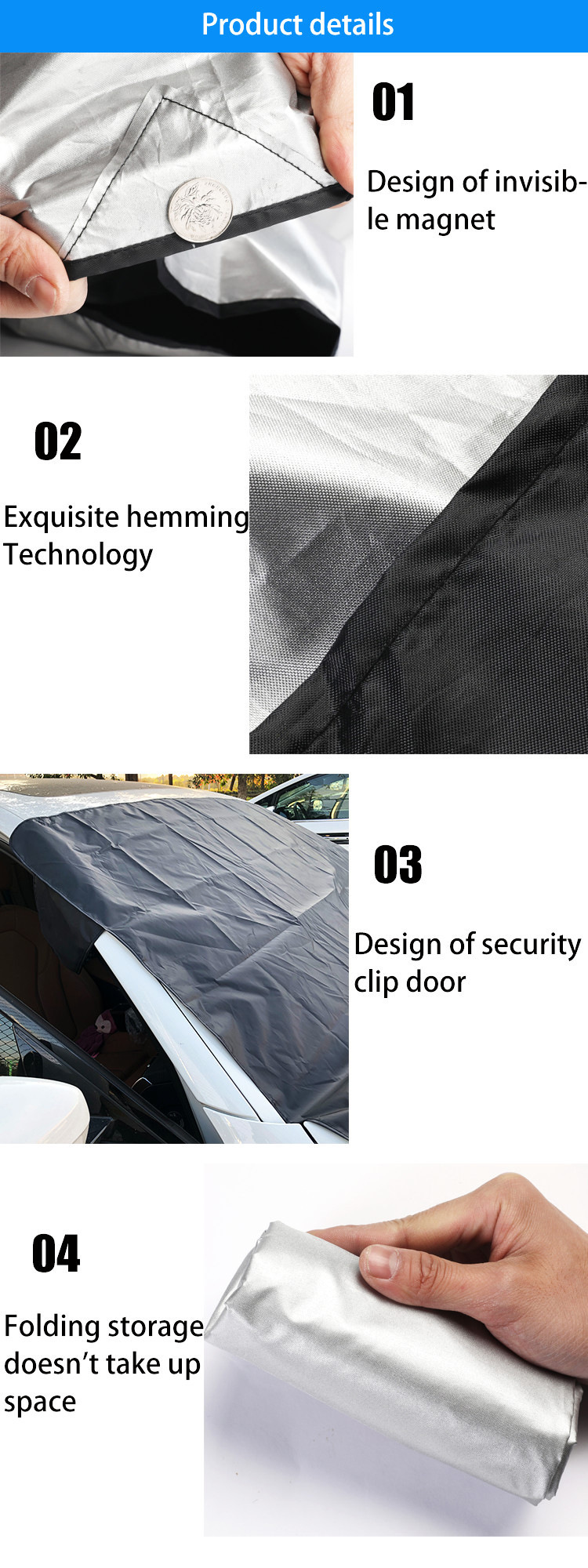 promotional-universal large car sun shade cover supplier