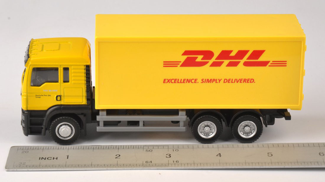 Custom OEM wholesale promotional items dhl toy truck as Christmas gift
