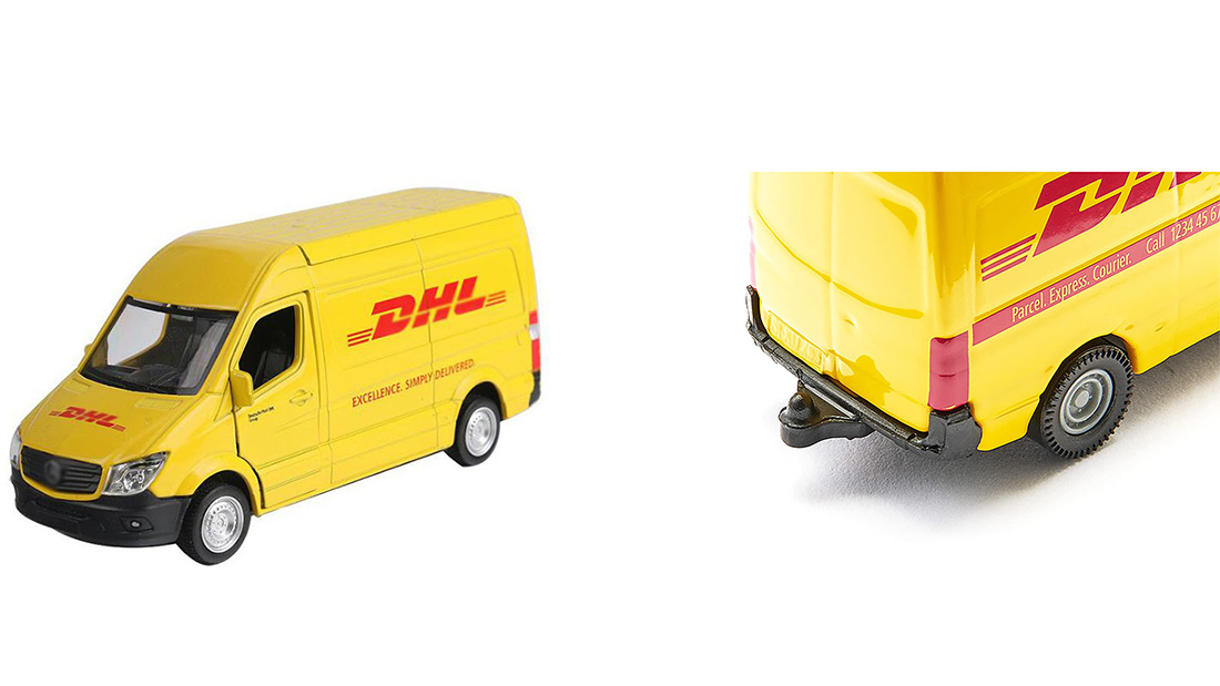 yellow model dhl truck for express dhl promo collection gift