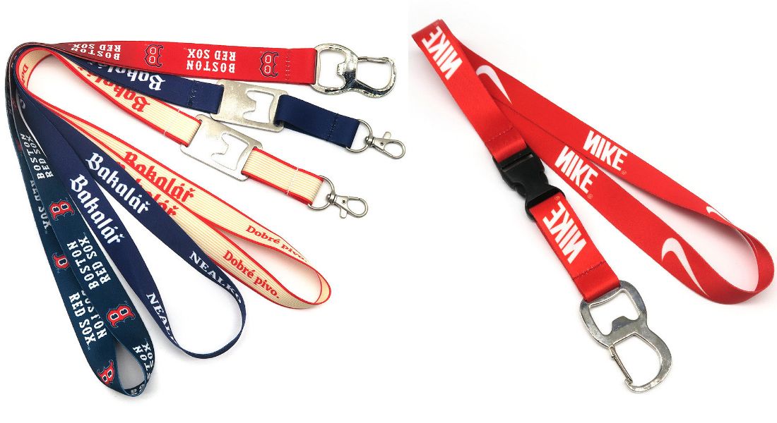 customized emirates lanyard with logo red