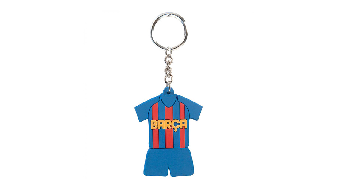 barcelona soccer jersey rubber keychain fantasy gifts wholesale