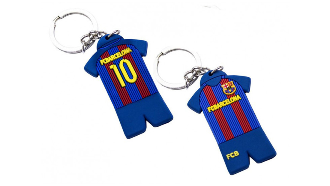 fc barcelona kit soft rubber pvc keychain best corporate christmas gifts 2020